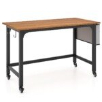 Rašomasis stalas su ratukais ir nuimama talpykla (Natūrali)