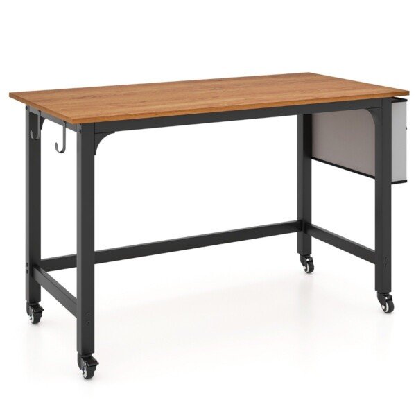 Rašomasis stalas su ratukais ir nuimama talpykla (Natūrali)