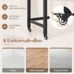 Biuro stalas su ratukais ir nuimama talpykla (Medžio)