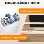 Elektrinis aukščio reguliavimo rašomasis stalas 140 x 70 cm (Natūrali)