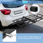 Automobilio bagažo laikiklis 250 kg apkrovai (Juoda)