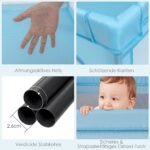 Vaikiškas aptvaras su penkiasdešimt kamuoliukų (Mėlyna)