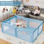 Vaikiškas aptvaras su penkiasdešimt kamuoliukų (Mėlyna)