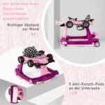 Daugiafunkcis vaikštynukas su reguliuojamu aukščiu (Violetinė)