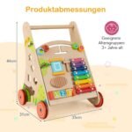 Medinis aktyvumo centras vaikštynė su laikymo vieta (Daugiaspalvė)