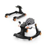 2-in-1 sulankstomas vaikščiukas su muzika ir švieselėmis (Juoda ir balta)