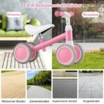 Vaikiškas balansinis dviratukas su reguliuojamu vairalazde (Rožinė)