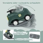 Vaikiškas 3-in-1 supamas žaislas ir riedlentė su nuimamu balansiniu pagrindu (Žalia)