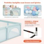 Vaikų žaidimų aptvaras su penkiasdešimt kamuoliukų (Mėlyna)