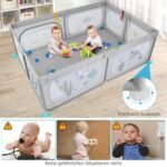 Vaikiškas žaidimų aptvaras su 50 kamuoliukų (Pilka)