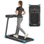 Sulankstomas elektrinis bėgimo takelis su Bluetooth ir LED ekranu (Tamsiai mėlyna)