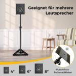 Reguliuojamo aukščio garsiakalbių stovai (2 vnt) (Juoda)