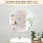 LED kosmetinis veidrodis su lietimui jautriu jungikliu ir apsauga nuo rasojimo (Sidabrinė)