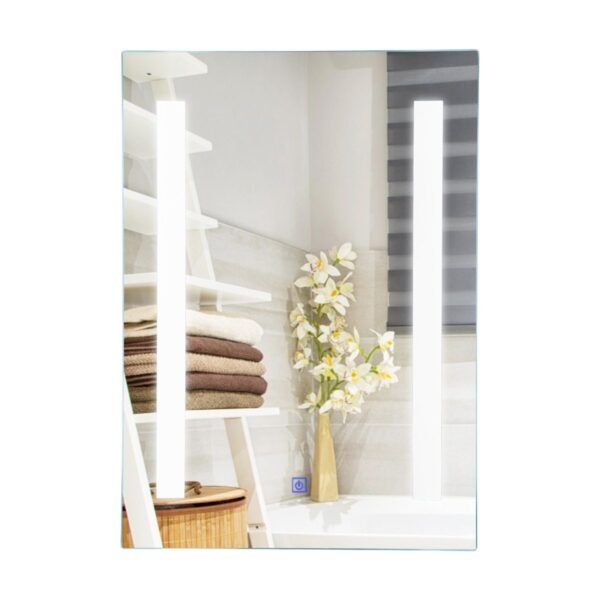 LED vonios veidrodis su lietimui jautriu jungikliu 70 x 50 cm (Sidabrinė)