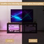 TV spintelė su LED apšvietimu skirta iki 65 colių televizoriams (Juoda)
