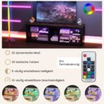 TV spintelė su LED apšvietimu skirta iki 65 colių televizoriams (Juoda)