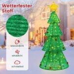 Apšviesta dirbtinė eglutė 190 cm su 200 LED lempučių (Žalia)