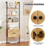 Kopėčių formos spinta su metaliniu rėmu (Natūrali)