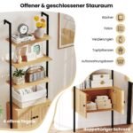 Kopėčių formos spinta su metaliniu rėmu (Natūrali)