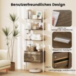 Daugiaaukštis su dviem stalčiais ir metaliniu rėmu (Pilka)