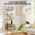 Daugiaaukštis su dviem stalčiais ir metaliniu rėmu (Pilka)