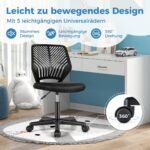 Ergonomiška reguliuojamo aukščio vaikiška darbo kėdė (Juoda)