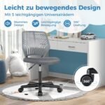 Ergonomiška vaikų darbo kėdė su reguliuojamu aukščiu (Pilka)