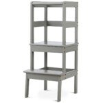 Medinis vaikiškas mokomasis bokštelis 70 kg (Pilka)