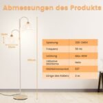 Dvigubo šviestuvo grindinis šviestuvas su 350 laipsnių kampu besisukančiu gaubtu (Balta)