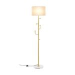 Stalinė lempa su 5 kabliukais ir kojiniu jungikliu (Auksinė)