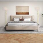 Stalinė lempa su 5 kabliukais ir kojiniu jungikliu (Auksinė)