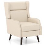 Aukšto atlošo fotelis su elastingomis spyruoklėmis (Balta)