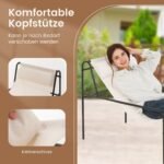 Atlošiamas lauko krėslas su nuimama pagalve (Smėlio)