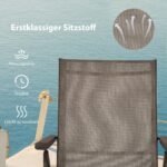 Sulankstomas lauko gultas su reguliuojamu atlošu (Ruda)