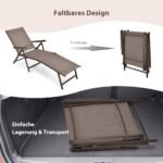 Sulankstomas lauko gultas su reguliuojamu atlošu (Ruda)