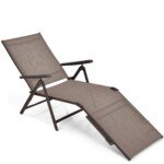 Sulankstomas lauko gultas su reguliuojamu atlošu (Ruda)