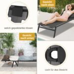 Gultas su reguliuojama atlošo padėtimi ir veido anga (Juoda)