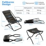 Sulankstoma lauko kėdė atlošu (Pilka)