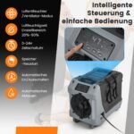 Galingas komercinis drėgmės surinkėjas su siurbliu ir laikmačiu (Juoda)