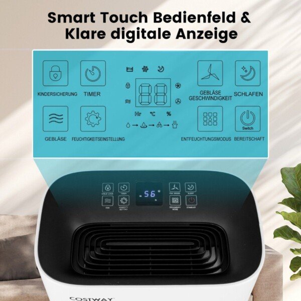 Drėgmės surinkėjas su 5 režimais ir 24 valandų laikmačiu (Balta)