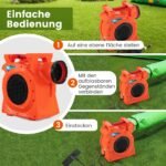 Galingas 2300W pramoninis oro pūtiklis su 2 AG varikliu (Oranžinė)