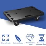 Mobilus transportavimo vežimėlis 543 kg talpos (Juoda)