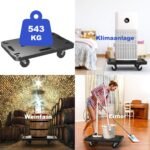 Mobilus transportavimo vežimėlis 543 kg talpos (Juoda)