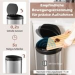 Automatinė šiukšliadėžė su judesio sensoriu 30 L (Sidabrinė)