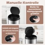 Automatinė šiukšliadėžė su judesio sensoriu 30 L (Sidabrinė)