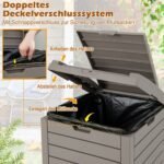 Talpi lauko šiukšliadėžė su ištraukiama skysčių surinkimo dėkle ir rankena (Ruda)