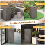 Talpi lauko šiukšliadėžė su ištraukiama skysčių surinkimo dėkle ir rankena (Ruda)