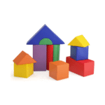 Putliųjų putplasčio blokelių rinkinys vaikams (Spalvotas)