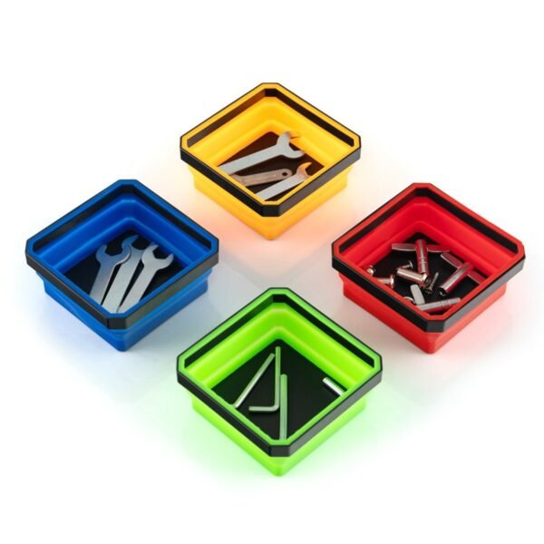 Magnetiniai įrankių dėklai (4 vnt) (Įvairiaspalvė)