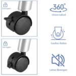 Nešiojamas manikiūro stalas su rankos atrama ir krepšiu (Juoda)